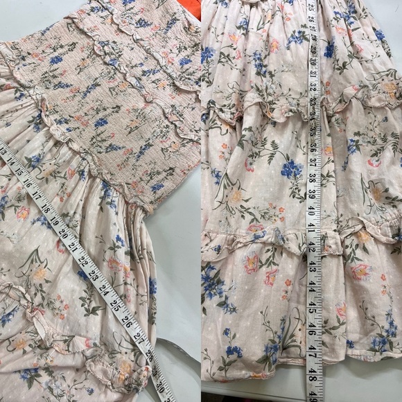 Saylor Althea Floral Smocked Midi Dress Cream - Picture 13 of 14